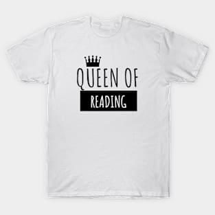 Bookworm queen of reading T-Shirt